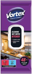 Drėgnos servetelės virtuvei Vortex, 48 vnt.