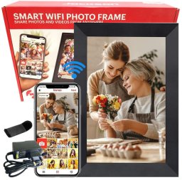 RAMKA CYFROWA NA ZDJĘCIA HD 10 CALI LED WIFI FOTORAMKA MUZYKA FILM PREZENT