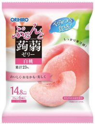 Purunto Konjac Jelly peach, galaretki o smaku brzoskwiniowym 120g - Orihiro