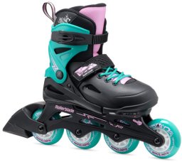 Rolki dziecięce Rollerblade Fury - Black SeaGreen Rozmiar:29-33 (18,5-21.0)