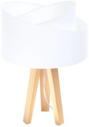 Lampa stołowa GEMSTONE biała/sosna BPS KONCEPT