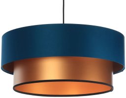 Lampa wisząca DOUBLE BLUE 60 granatowa/miedziana BPS KONCEPT
