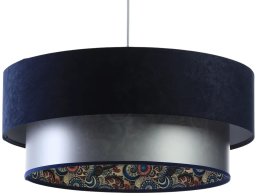 Lampa wisząca DOUBLE MIX 50 granatowa/srebrna BPS KONCEPT