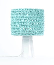 Lampa stołowa COTTON WOOD turkusowa BPS KONCEPT
