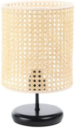 Lampa stołowa BOHO MIDI BLACK rattan naturalny BPS KONCEPT