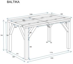 Stół rozkładany BALTIKA 130(185)x90 dąb wotan ENDO