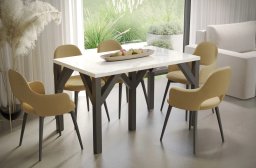 Stół rozkładany DUNAJ 130(240)x90 biały połysk ENDO