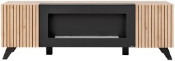 Stolik RTV LIAM 160 hickory jackson z biokominkiem ASM Meble