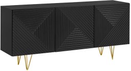 FURNIVAL Komoda PYRAMID 160 czarny mat/złota