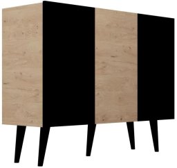 Komoda TORONTO 120 dąb artisan/czarna KOCOT MEBLE