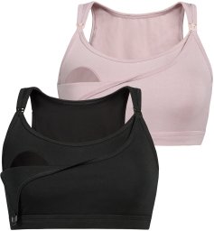 2Pack topów damskich do karmienia Maya Czarny-Kakaowy S