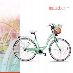 Rower Miejski MalTrack Citybike Dreamer 1s Mint 28" + Koszyk