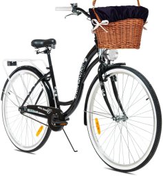 Rower Miejski MalTrack Citybike Dreamer 1-speed Black 28" + Koszyk