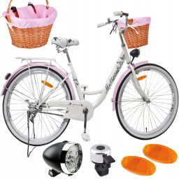 Rower Miejski MalTrack Citibike Urban Classic PINK MARE 26"
