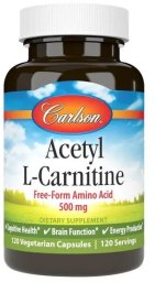 Carlson Labs - Acetyl L-Carnitine, 500mg, 120 vkaps