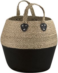 "Bali" kosz L 38x30x34 cm czarny Boho