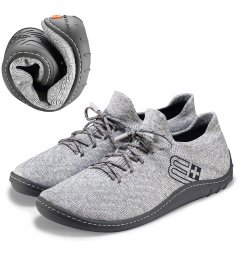 SH5010W Buty damskie BAREFOOT MERINO jasnoszary/grafitowy 41