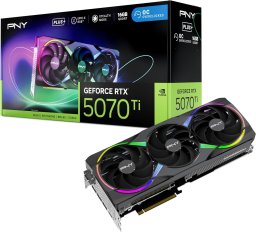 Karta graficzna PNY GeForce RTX 5070 Ti EPIC-X RGB Overclocked Triple Fan Plus 16GB GDDR7 DLSS4 (VCG5071T16TFXXPB1-O)