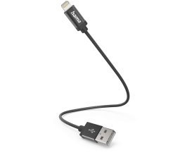 Kabel USB Hama Lightning - USB-A 0.2 m Czarny (00201578)