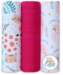 Pielucha tetra 3 szt. 70/80 Zestaw 2 CH-6735 EgaKids
