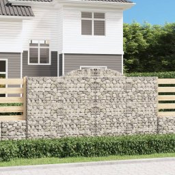 vidaXL Kosze gabionowe, 25 szt, 300x50x160/180cm, galwanizowane żelazo