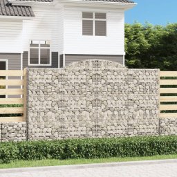 vidaXL Kosze gabionowe, 20 szt, 300x50x180/200cm, galwanizowane żelazo