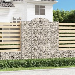 vidaXL Kosze gabionowe, 25 szt, 200x50x220/240cm, galwanizowane żelazo