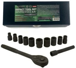 ROCKFORCE ZESTAW KLUCZY UDAR.12el. 1/2" 6KĄT. (10-24mm)