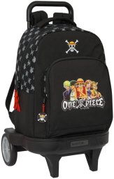 Torba szkolna z kółkami One Piece Czarny 33 x 45 x 22 cm