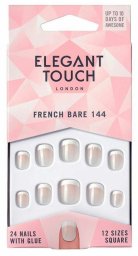 Sztuczne paznokcie Elegant Touch French Xs 24 Części (24 uds)