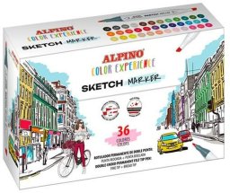 Zestaw markerów Alpino Sketch - Color Experience Wielokolorowy Podwójny punkt 36 Części