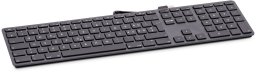 Large Font USB Keyboard 110 keys wired USB keyboard with 2x USB and aluminum upper cover - Swiss - space gray