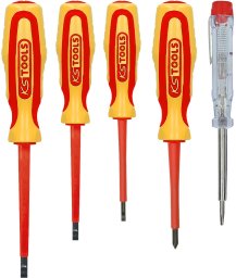 Set of 5 screwdrivers for electrician KS TOOLS
