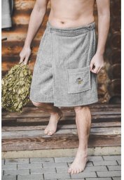 SAUNA APRON GRAY 55X150