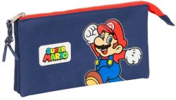 Piórnik Potrójny Super Mario World Granatowy 22 x 12 x 3 cm