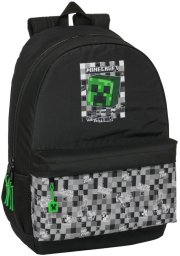 Plecak szkolny Minecraft Czarny Kolor Zielony Szary 30 x 46 x 14 cm