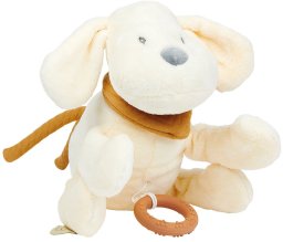 NATTOU Musical dog flannel vanilla, 30cm