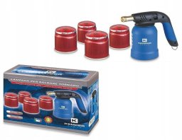 Gas burner KEMPER REGULAR, 190 g, with PIEZO ignition, set of 4 canisters