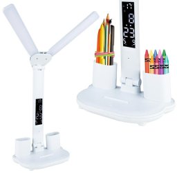 Lampka biurkowa Gotel biała  (K711K)