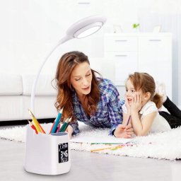 Lampka biurkowa Gotel biała  (K711O)