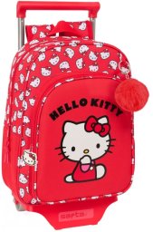 Torba szkolna z kółkami Hello Kitty Iconic Biały Czerwony 26 x 11 x 67 cm 26 x 34 x 11 cm