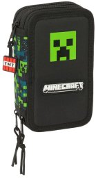 Piórnik potrójny Minecraft Tnt Wielokolorowy 12,5 x 19,5 x 5,5 cm 37 Części