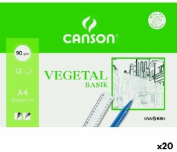 Papier do rysowania Canson VEGETAL BASIK A4 12 Kartki (20 Sztuk)