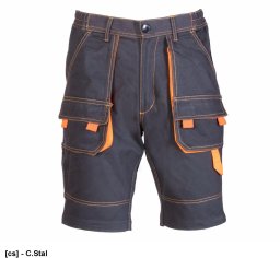 ASKS - BRIXTON SPARK SPODNIE KRÓTKIE 100% BAWEŁNA, BAWEŁNA (100%), 300G/M2, - ciemna stal 64