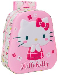 Plecak dziecięcy 3D Hello Kitty Kolor Zielony Różowy 27 x 33 x 10 cm