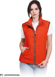 VHONEY-L - bezrękawnik damski z polaru, kołnierz ze stójką - ciemnoszary XL