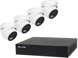 Zestaw monitoringu PoE BLOW 4x5MP 1TB BL-KI5T4/PoE/1TB 4x kamery kopułowe 5MP dysk HDD1TB