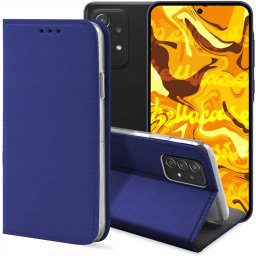 ETUI Z KLAPKĄ DO SAMSUNG GALAXY A52 / 5G / A52s 5G GRANATOWE MAGNETYCZNE