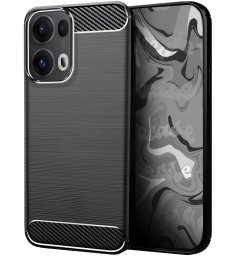 Etui do Oppo Reno13 Pro 5G (Czarne, Pancerne, Karbon, Pokrowiec, Plecki)