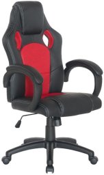 Ergonomiczne krzesło biurowe, czerwono-czarne